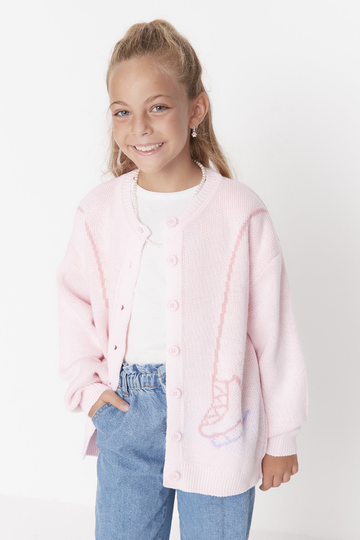 jigsaw pink cardigan