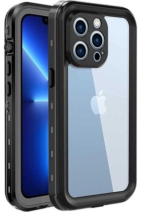 Iphone 13 Pro Max Kılıf Waterproof 360 Full Body Protective Siyah TYC00503038443