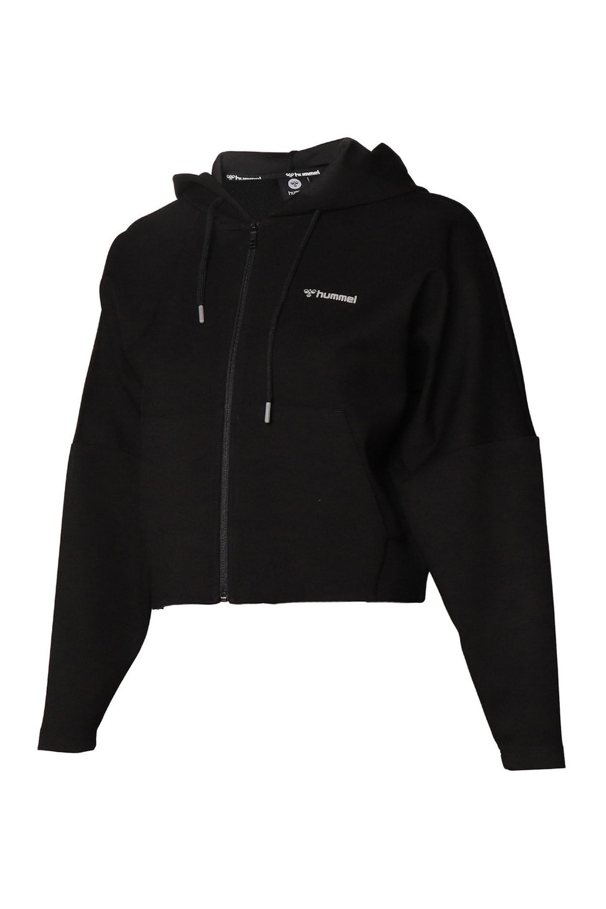 کت مشکی زنانه سیاه عرق هود Hmlmojave zip اورجینال hummel