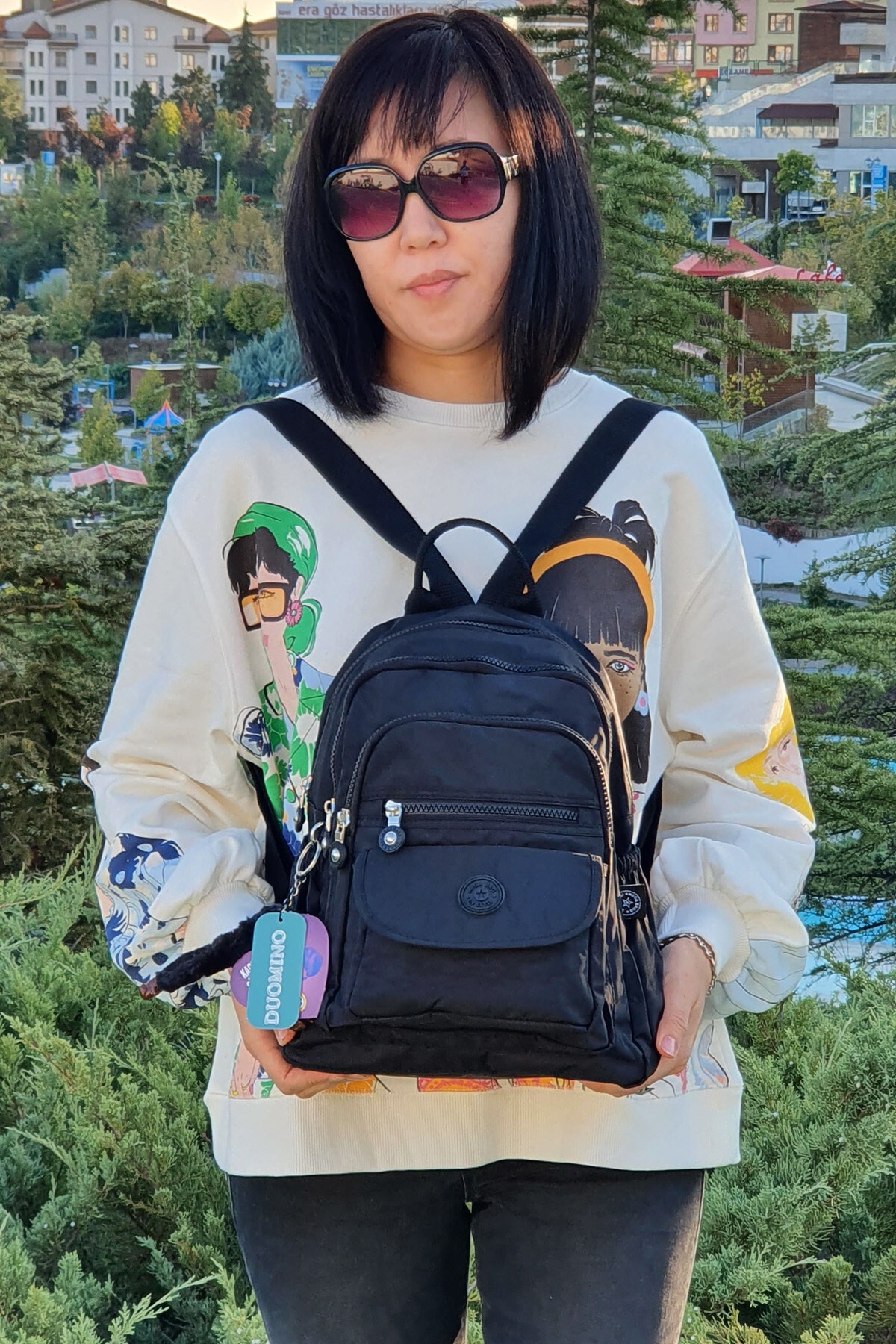 کوله پشتی زنانه مشکی NEMO BAGS | nemobags255 اورجینال - تصویر 2