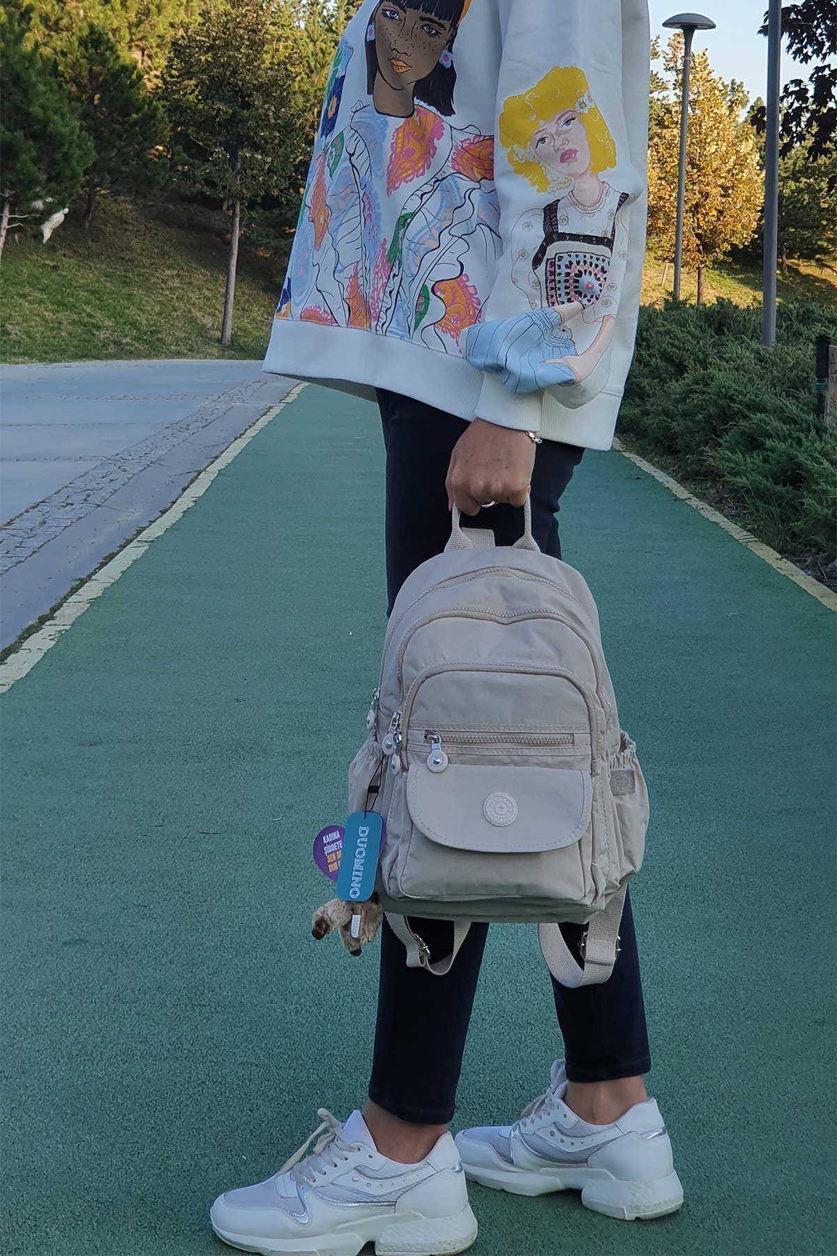 کوله پشتی زنانه بژ NEMO BAGS | nemobags255 اورجینال - تصویر 5