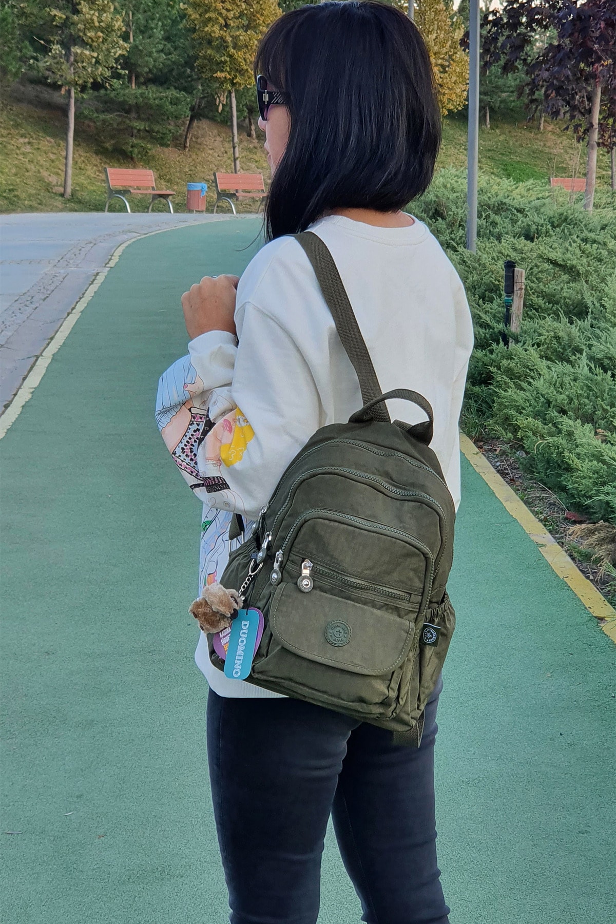 کوله پشتی زنانه خاکی NEMO BAGS | nemobags255 اورجینال - تصویر 2