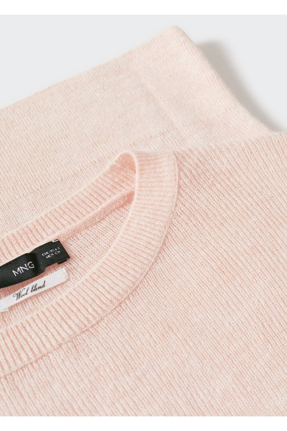 بافت و پلیور زنانه صورتی منگوMANGO | 37013853 اورجینال - تصویر 6