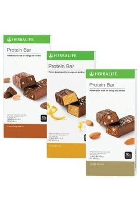 Protein Bar Çikolata Aromalı Yer Fıstıklı, Limonlu, Vanilya Aromalı Bademli 3x14'lü Paket tfadyuıosjj