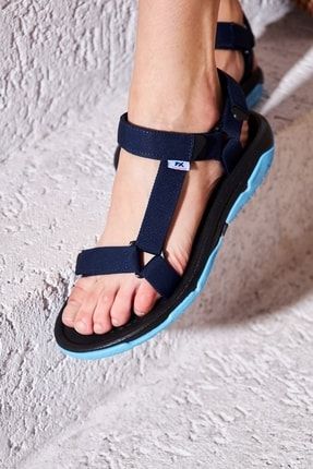 Unisex Sandalet Kaymaz Termo Taban Cırtlı Spor Sandalet - Lacivert UNISEXSANDAL