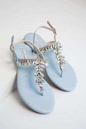 Maia Bebe Mavi Taşlı Sandalet maia-sandals