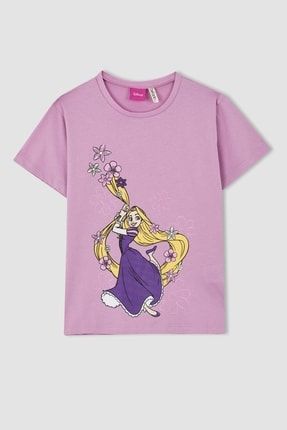 Kız Çocuk Disney Prenses Regular Fit Kısa Kollu Tişört Y6613A622HS