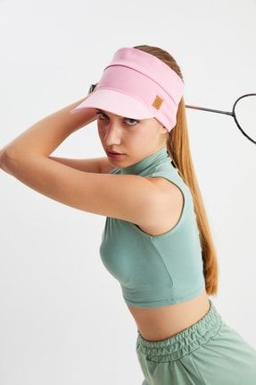 Kadın Uv Koruyuculu Pamuklu Penye Tenis Golf Stil Vizör Şapka Siperlik-terletmez BG66090