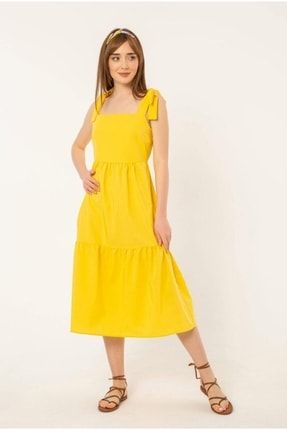 Soft Kumaş Bağlama Detay Elbise 22Y109