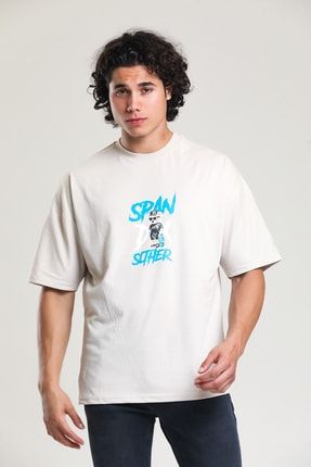 Span Slther Baskılı Unisex Oversize T-shirt md08