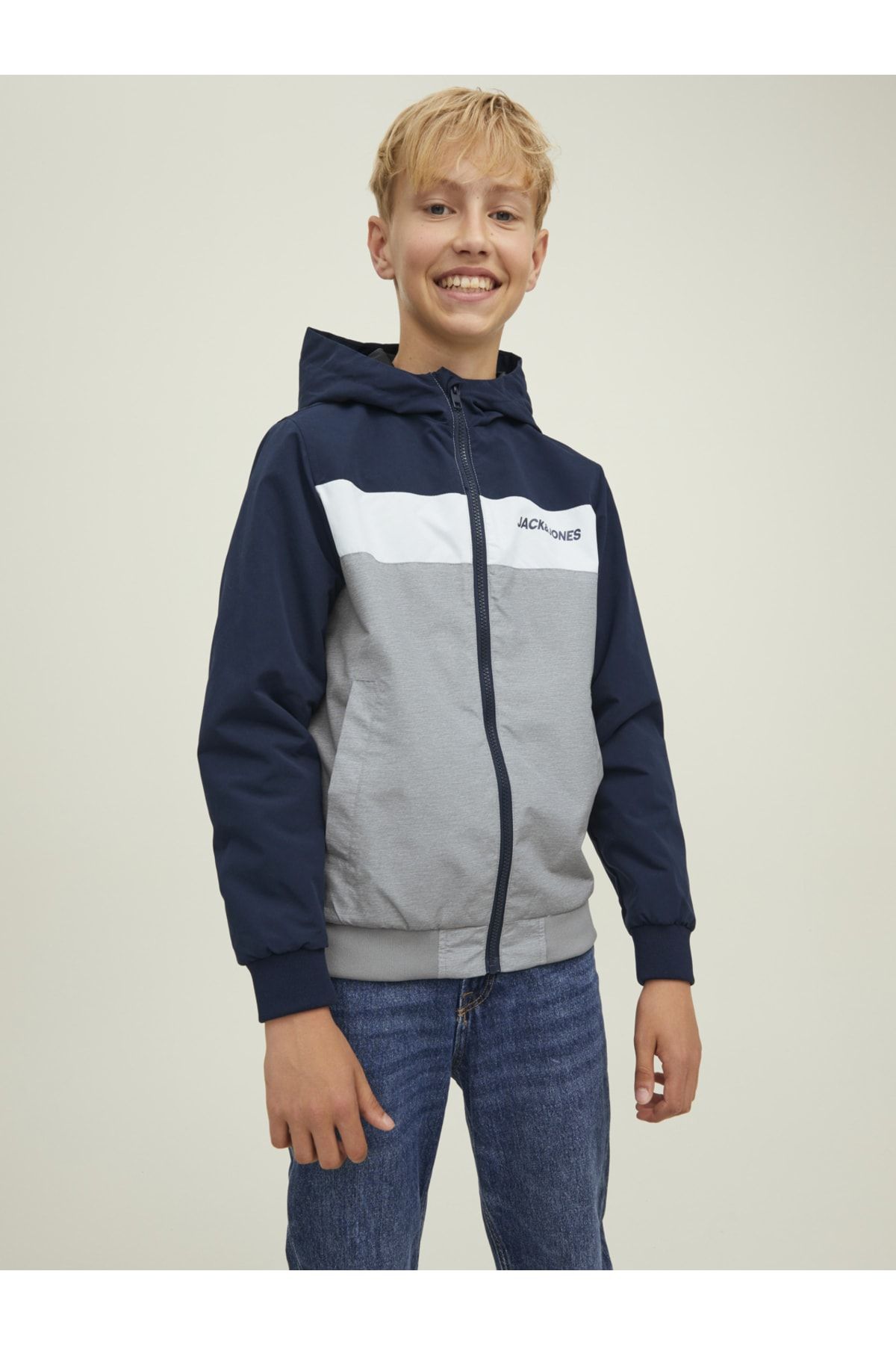 Детская куртка с капюшоном в стиле колор-блок Jack & Jones TYC00502749026