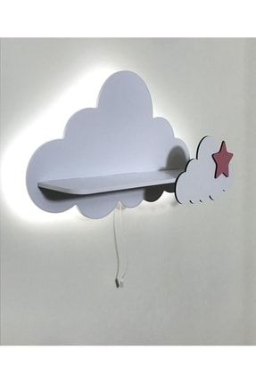 Beyaz Bulut Raf Aydinlatma Gece Lambası Aksesuar Çocuk Odası Dekorasyonu Emtatasarim62
