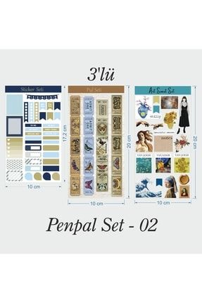 Penpal Set-2 79 Adet Sticker Kiti Bullet, Vintage, Journal Set Penpal Paper Stationary penpalset2