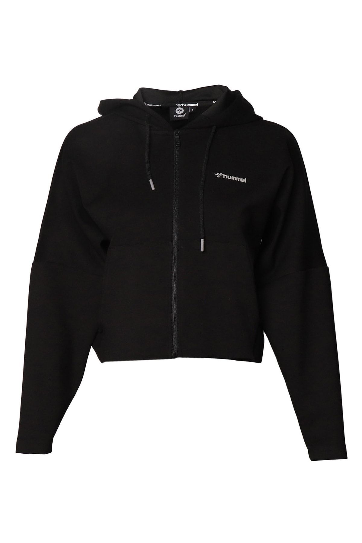 کت مشکی زنانه سیاه عرق هود Hmlmojave zip اورجینال hummel