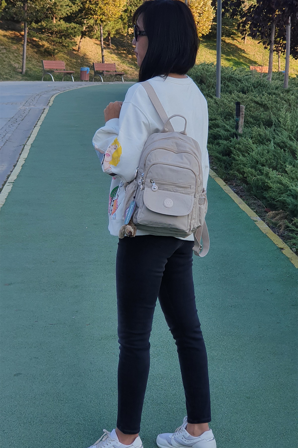 کوله پشتی زنانه بژ NEMO BAGS | nemobags255 اورجینال - تصویر 4