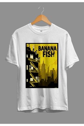 Oversize Banana Fish New York Temalı Anime Baskılı Tasarım Özel Tişört AKRB0820V