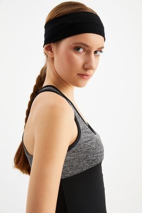 Kadın Pamuklu Penye Kaymaz Terletmez Ultra Hafif Spor Saç Bandı Bandana BG840SBDK01