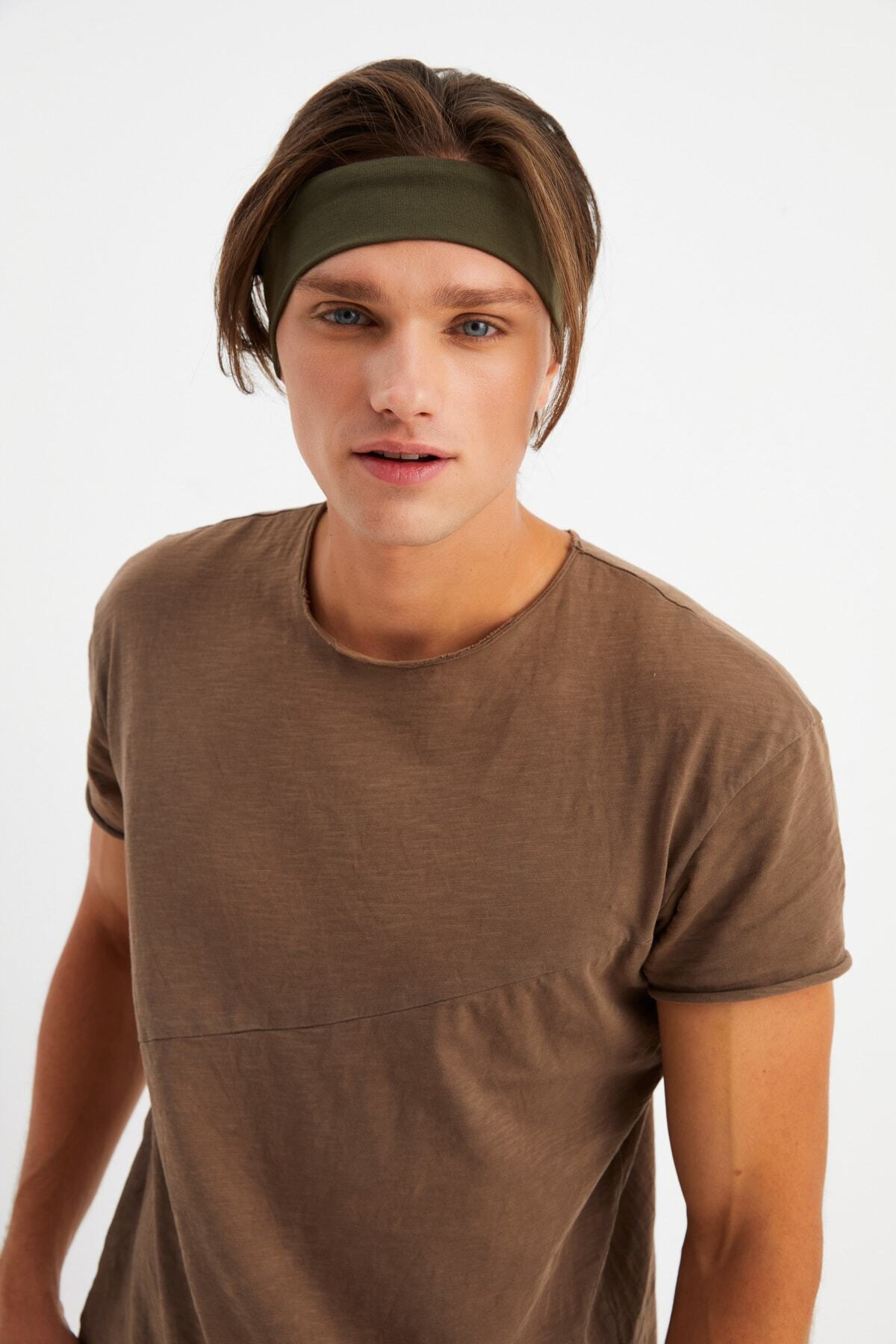 Erkek Pamuklu Penye, Kaymaz, Terletmez, Ultra Hafif, Spor Saç Bandı Bandana 4