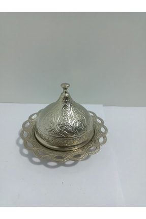Dekoratif Metal Gümüş Işlemeli Lokumluk 65959422741333