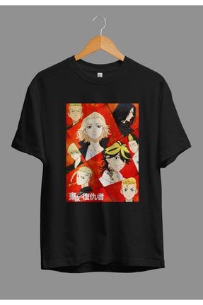 Oversize Tokyo Revengers Tokyo Manji Çetesi Anime Karakter Baskılı Özel Tasarım Tişört AKBR0925V