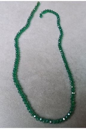 Yeşil Basık Kristal Boncuk 4mm 1dizi No.2 Dyc0001527572