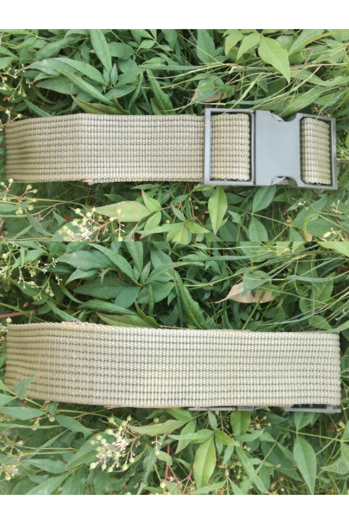 Adjustable Palaska Belt with Khaki Color Plastic Buckle