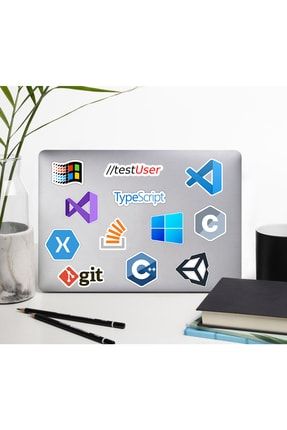 Yazılım & Yazılımcı Laptop Notebook Tablet Etiket Sticker Set P34 HDSTCKR-802