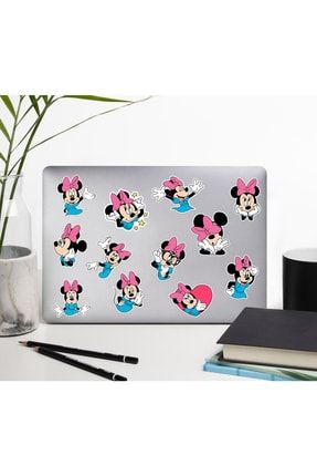 Minnie Mouse Çizgi Film Laptop Notebook Tablet Etiket Sticker Set P1 HDSTCKR-391