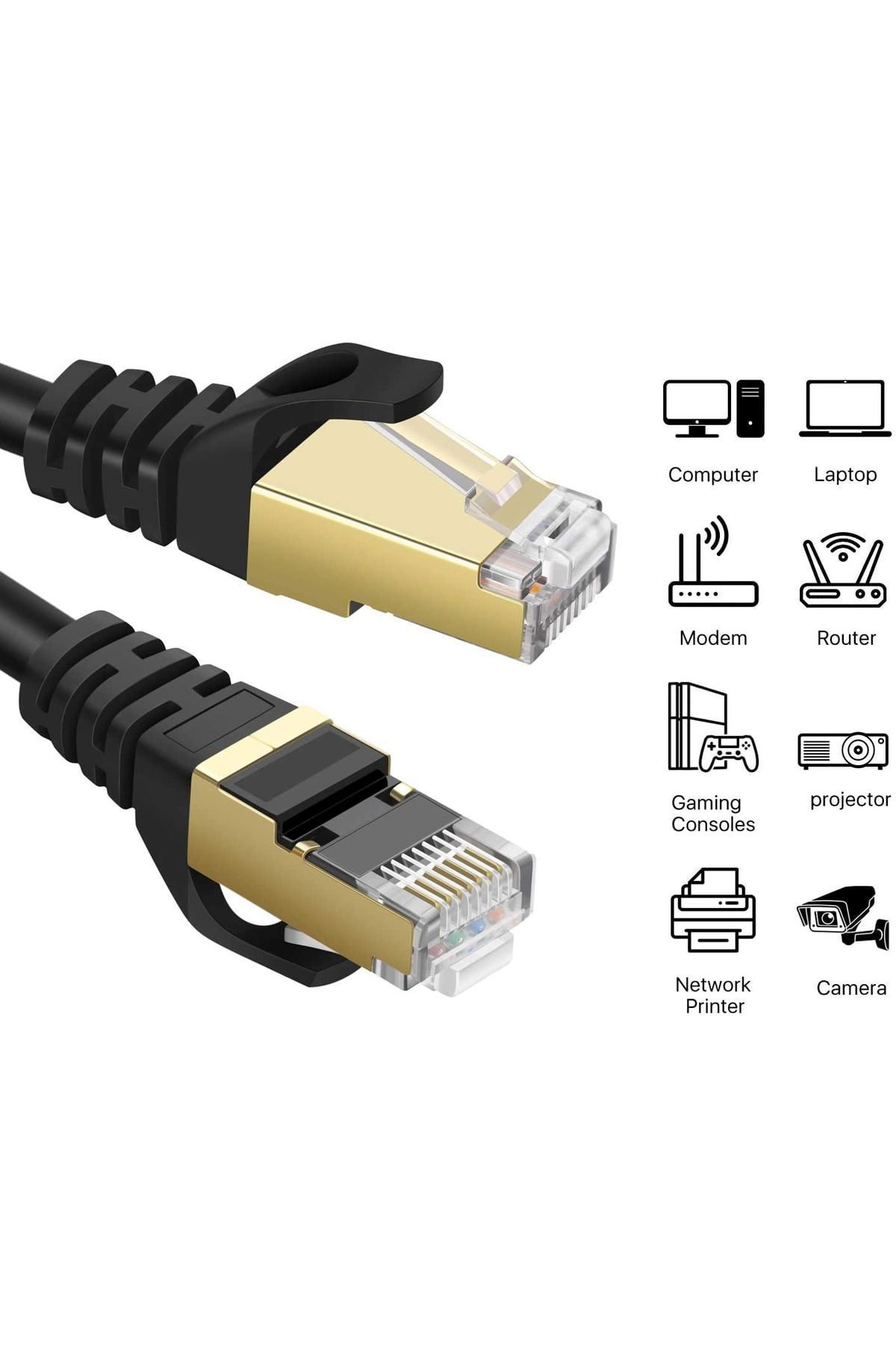 aogo-20 Meters Cat 7 Patch Cable 20m Cat7 Ethernet Cable 10gbps Internet Cable Rj45 Network Cable Patch 4