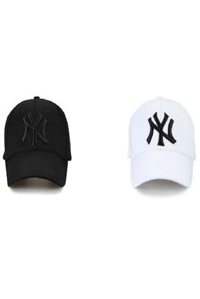 Ny New York 2'li Unisex Set Şapka [siyah-beyaz] hemenal989