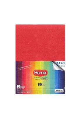 A4 Renkli Fotokopi Kağıdı 50'li Paket 10 Renk Fosforlu Ve Pastel Renkler 80 Gr/m² ÖĞR-136