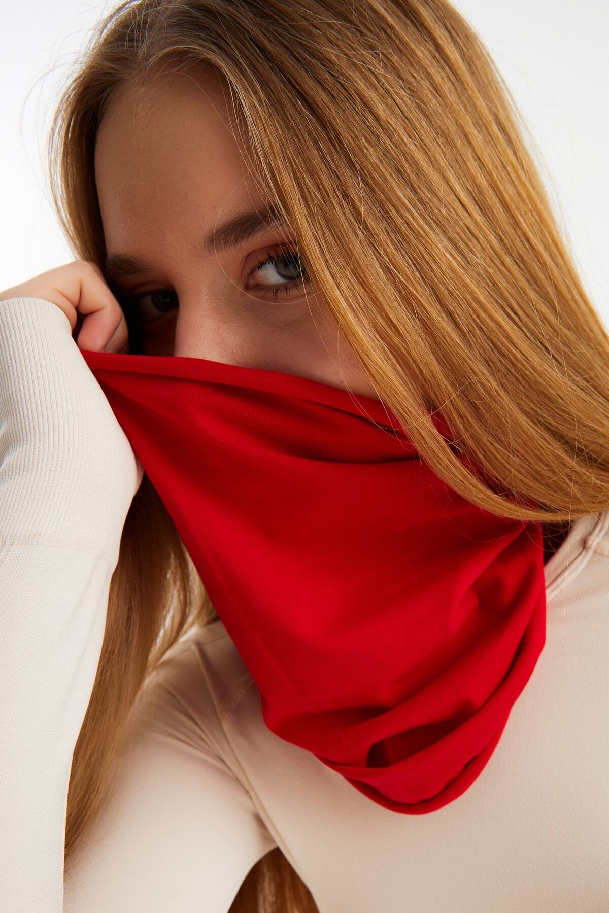 Kadın 4 Fonksiyonlu Koruyucu, Pamuklu, Esnek, Terletmez, Bandana, Boyunluk, Buff, Maske 5