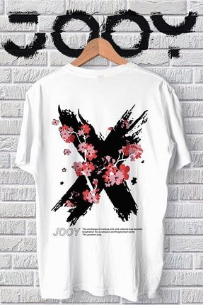 Unisex Beyaz X Flowers Oversize Tshirt 805842959