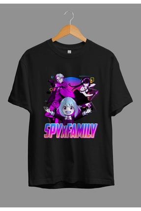 Oversize Spy X Family (tüm Aile) Anime Karakter Baskılı Özel Tasarım Tişört AKRB1003V