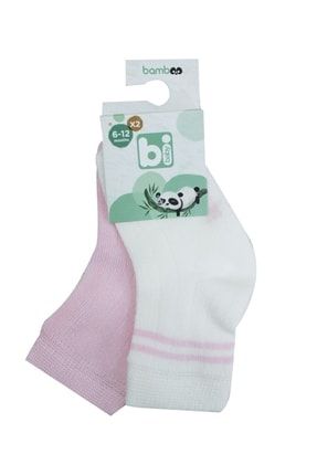 Kız Erkek Bebek Bambu Derby Desenli 2li Bebek Çorabı STL000068386
