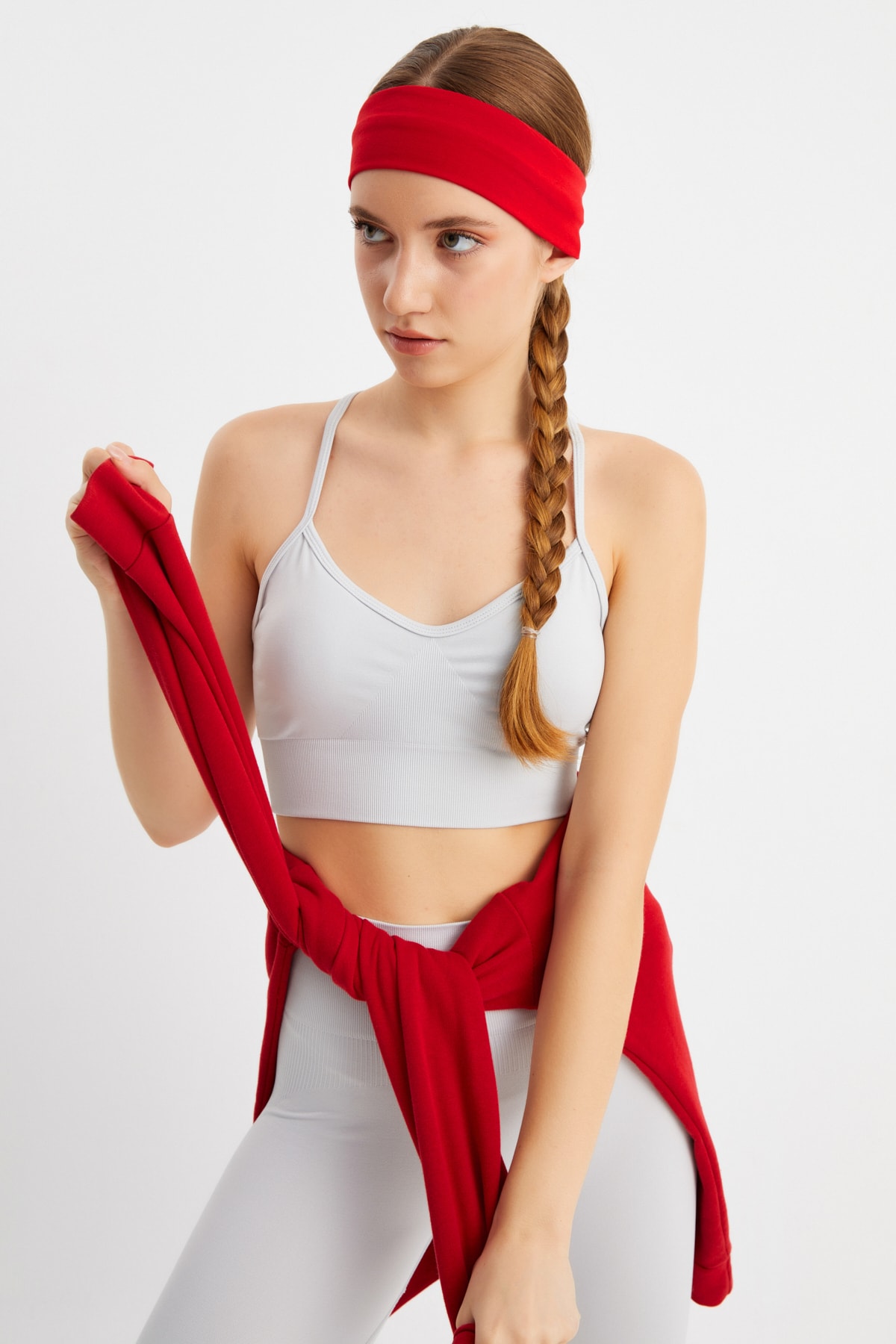 Butikgiz Kadın Pamuklu Penye, Kaymaz, Terletmez, Ultra Hafif, Spor Saç Bandı Bandana