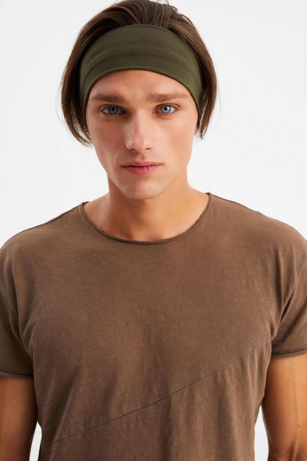 Erkek Pamuklu Penye, Kaymaz, Terletmez, Ultra Hafif, Spor Saç Bandı Bandana 7