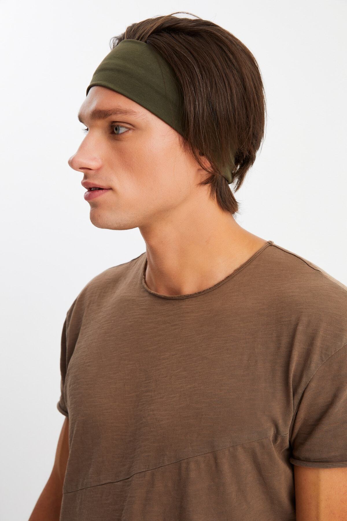 Erkek Pamuklu Penye, Kaymaz, Terletmez, Ultra Hafif, Spor Saç Bandı Bandana 8