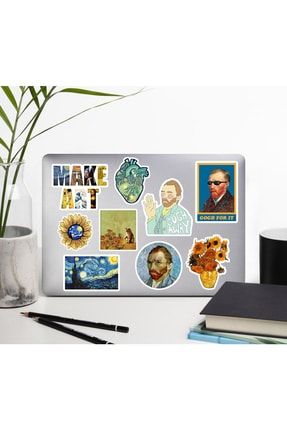 Van Gogh Temalı Laptop Notebook Tablet Etiket Sticker Set P1 HDSTCKR-2509