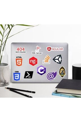 Yazılım & Yazılımcı Laptop Notebook Tablet Etiket Sticker Set P39 HDSTCKR-796