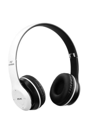 P47 Beyaz Extra Bass Wireless Bluetooth Kulaklık 5.0 Fm Radyo 11505