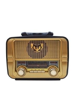 Antika Ahşap Radyo Bluetooth Hoparlör Usb - Mp3 Çalar Hediyelik Nostalji Radyo Hoparlör NSJ03-397