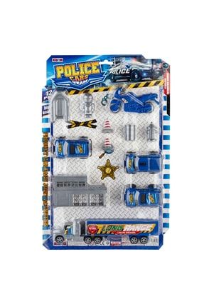 Büyük Boy Polis Oyun Seti 12 Parça Oyuncak Polis Araba Seti XPLC-4