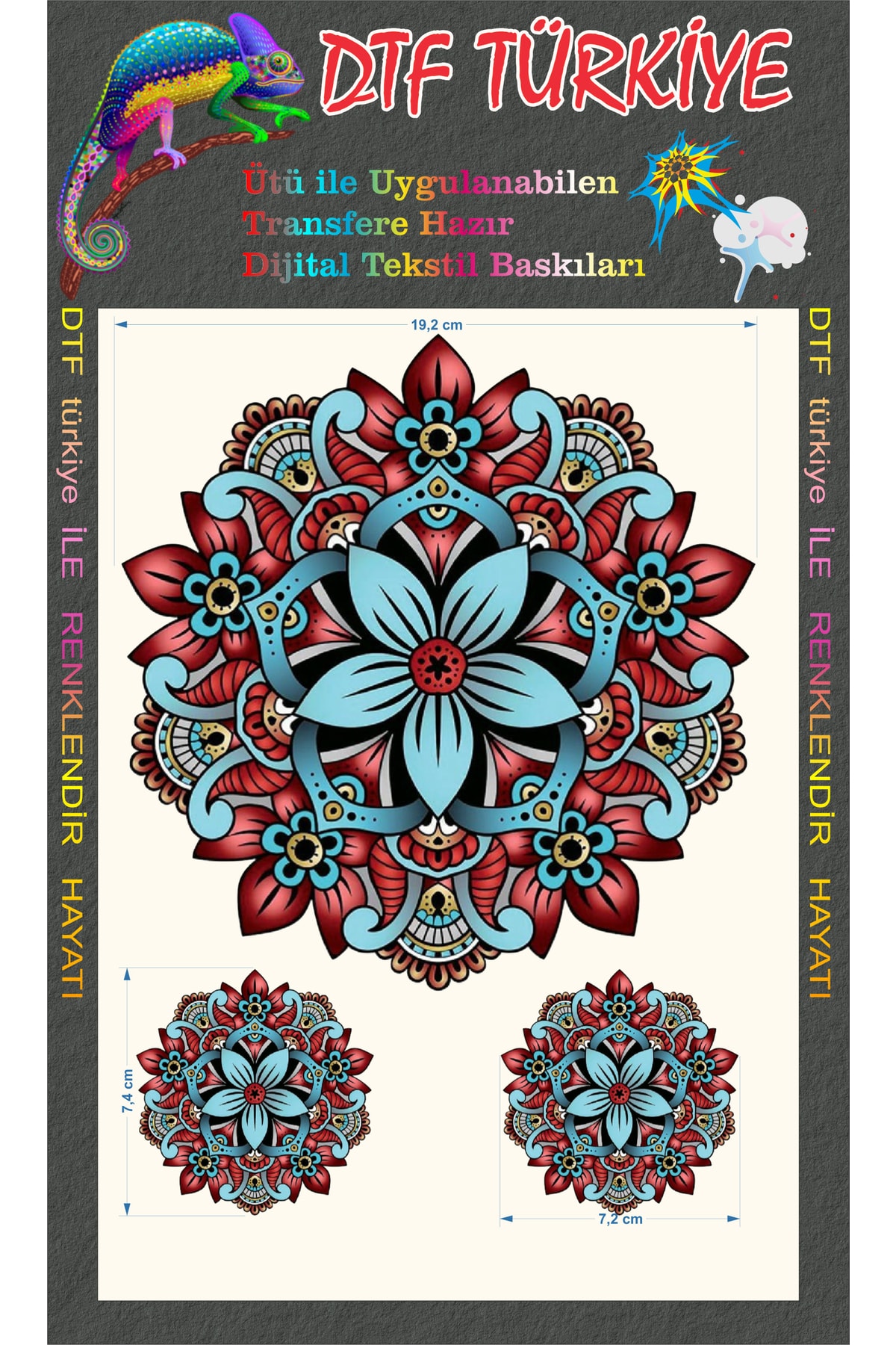 Mandala Color Transfer Ready - A4 Size Transfer Ready Print