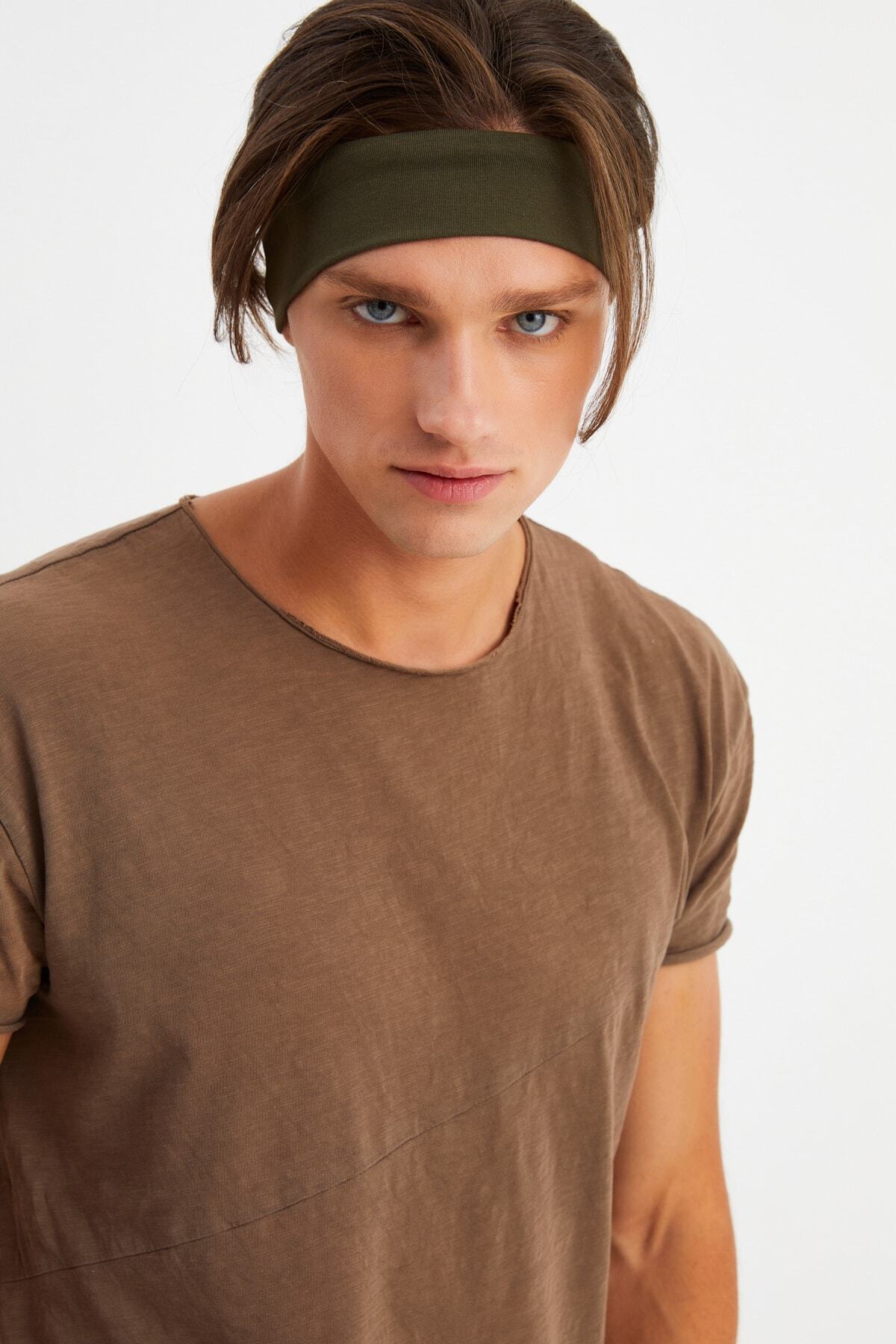 Erkek Pamuklu Penye, Kaymaz, Terletmez, Ultra Hafif, Spor Saç Bandı Bandana 5