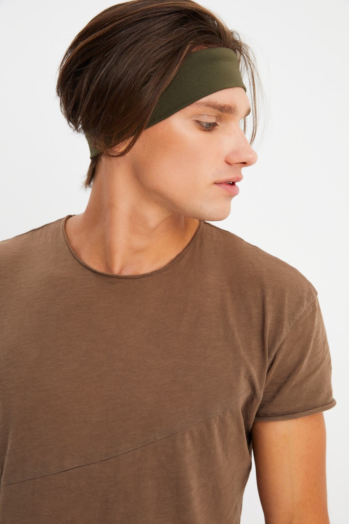 Erkek Pamuklu Penye, Kaymaz, Terletmez, Ultra Hafif, Spor Saç Bandı Bandana 6