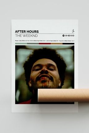 The Weeknd After Hours Albümü Spotify Barkodlu Çerçevesiz Albüm Poster HGPSTRHG6