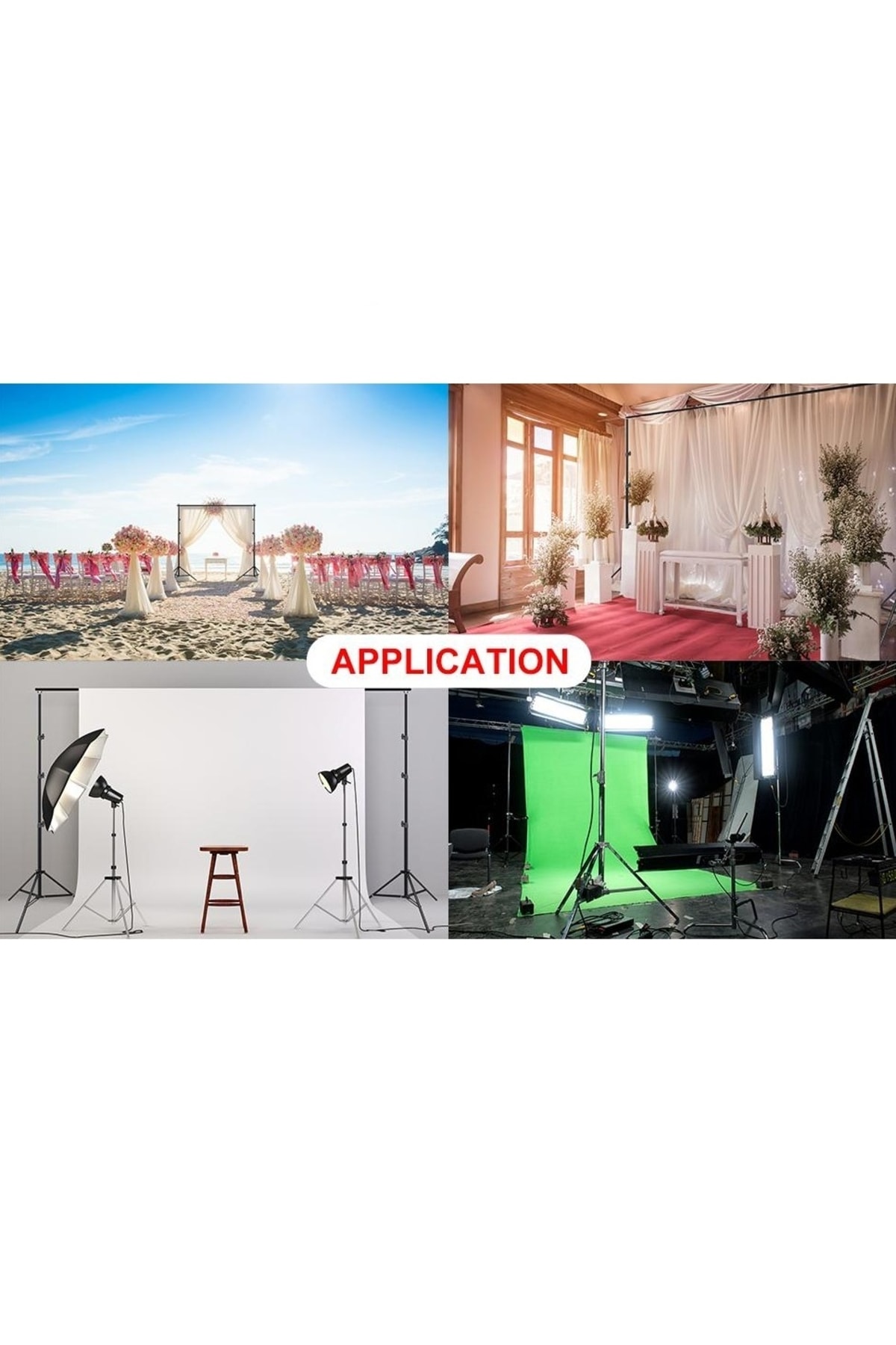Fon Standı Background Stand 200x200 Cm + 4 Mandal