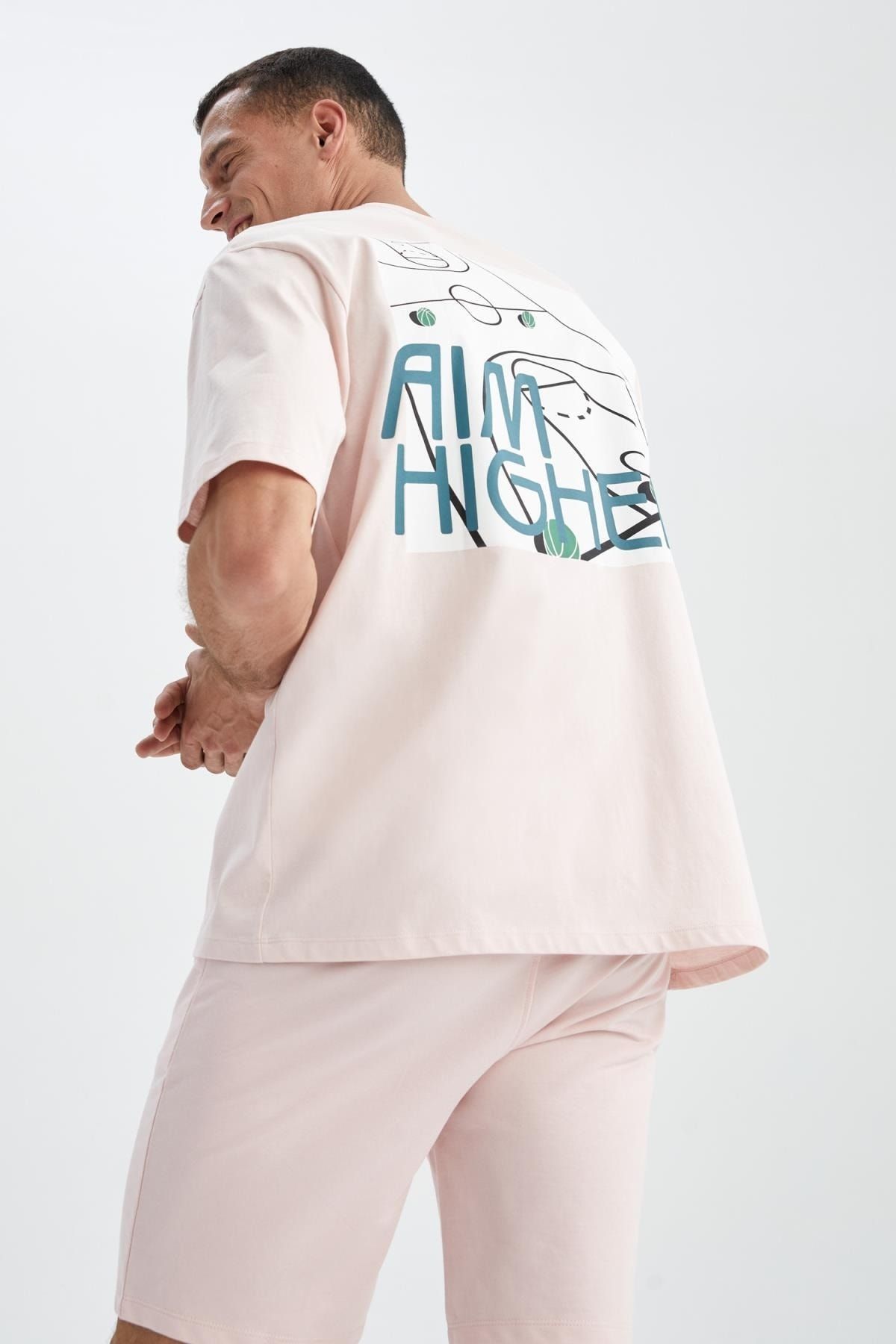 DeFacto Sport T-Shirt Lila Oversized
