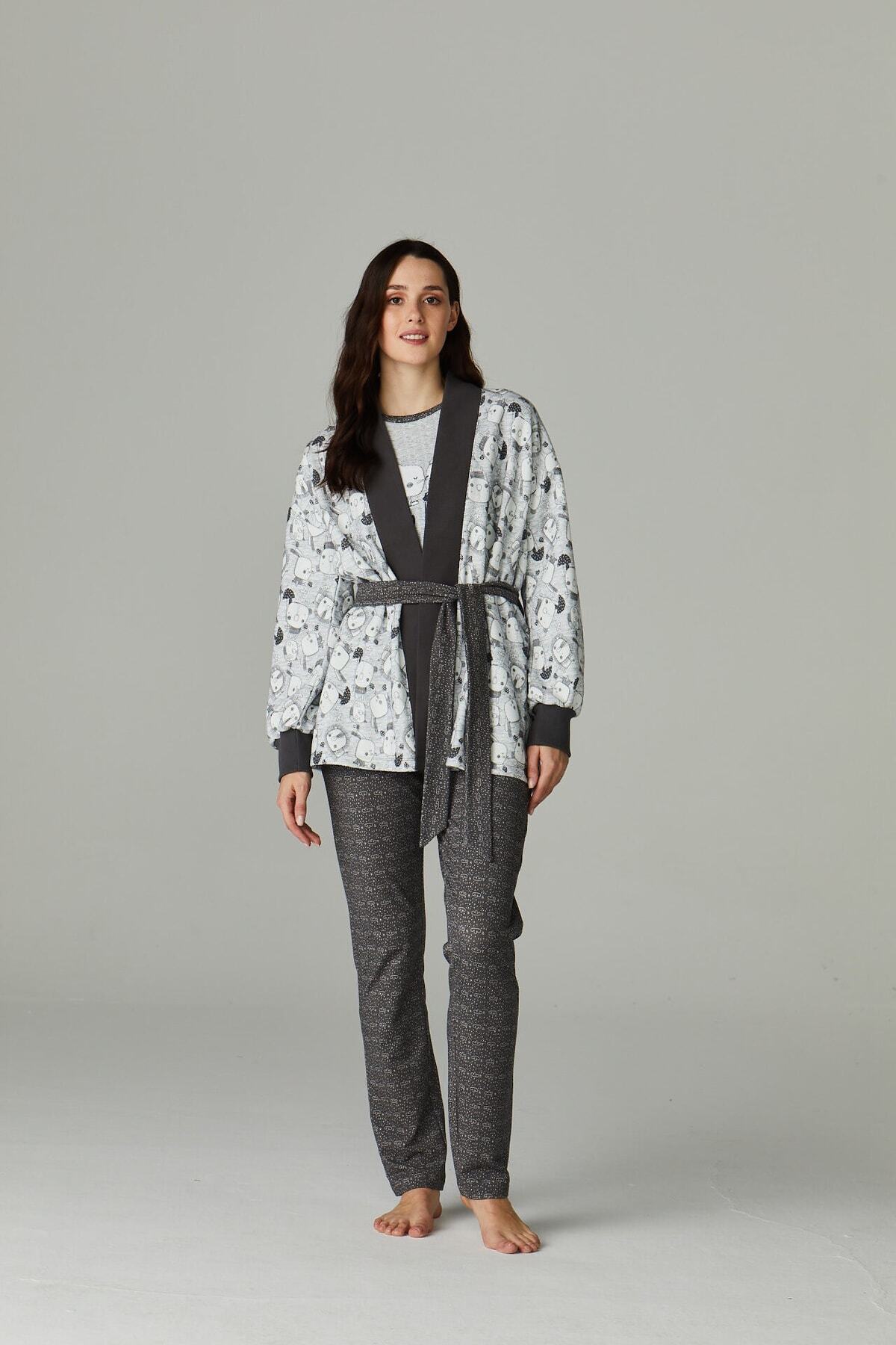 Feyza Pijama-Arya Dressing Gown Women's Pajamas Set 1